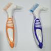 Gus Craft 2-Pack Denture Cleaning Brush Set- Premium Hygiene Denture Cleaner Set for Denture Care- Top Denture Cleanser Tool w/ Multi-Layered Bristles & Ergonomic Rubber Handle (Blue and Orange) view 4