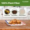 [100 COUNT]Harvest Pack PFAS FREE 6.5-inch American Flag Patriotic Party Disposable Compostable Square Paper Plates, July Fourth Natural Bagasse Square Plates, From Eco-Friendly Sugarcane Plant Fibers view 3