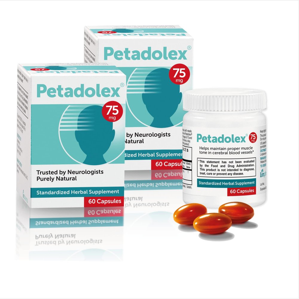 Petadolex Linpharma 75 mg Patented PA-Free Butterbur Root Extract for Brain Health  2 Btl.