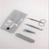 4pc Manicure Set - Metallic Silver Travel Case view 1