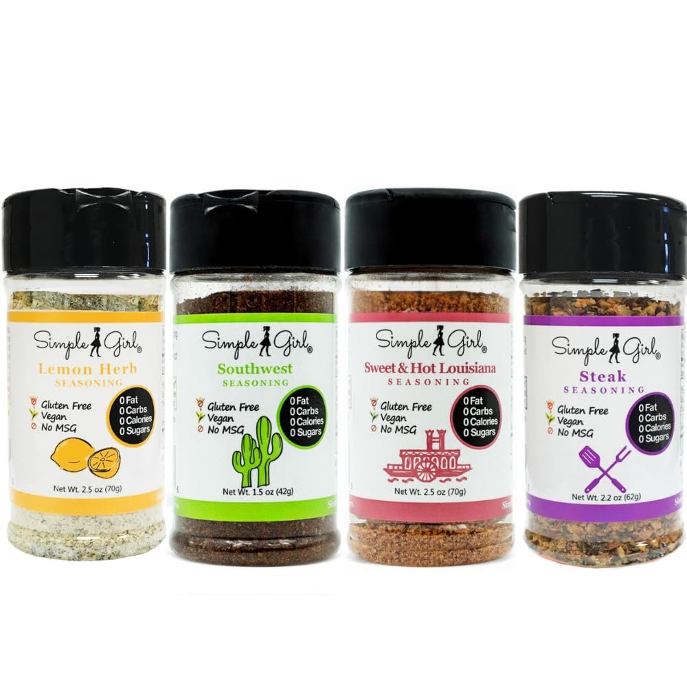 Simple Girl Gourmet Spice Set With Southwest Seasoning - Sugar Free - Vegan and Diabetic Friendly - Carb Free - Gluten Free - MSG Free - Compatible With...