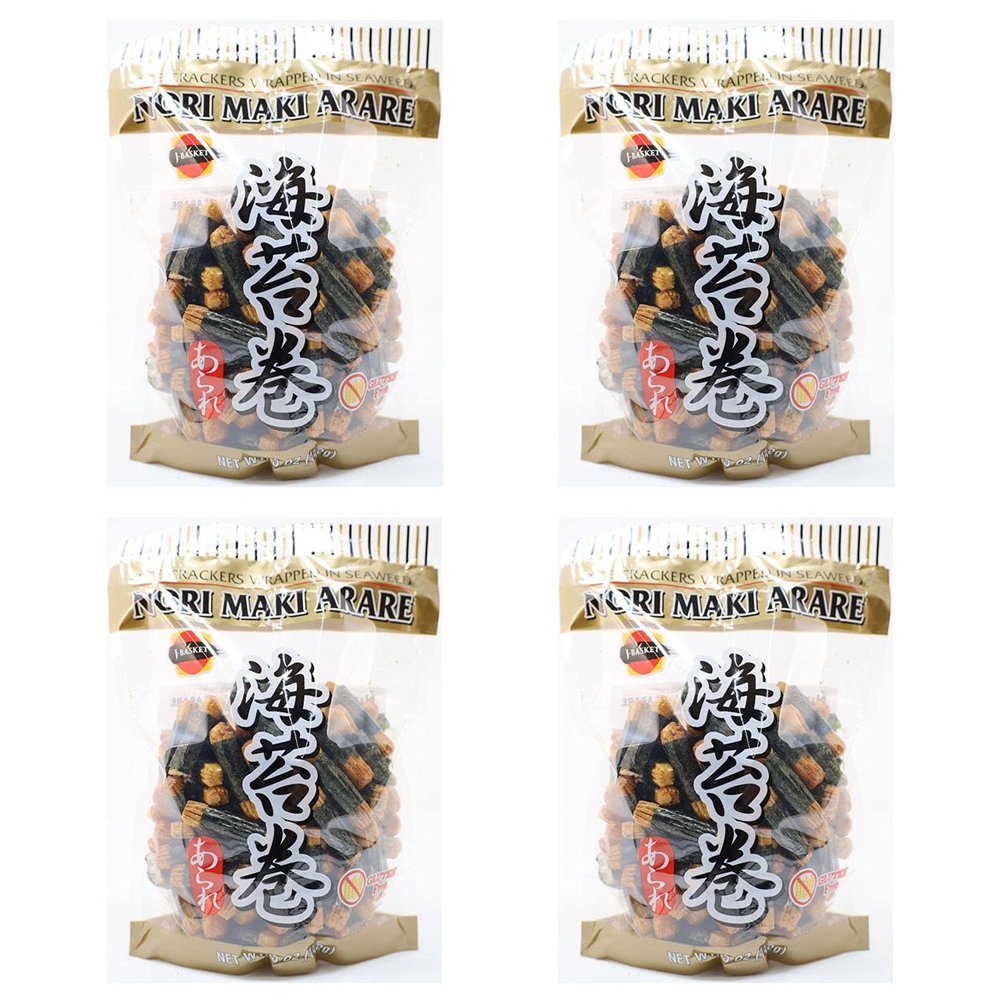 JFC - Nori Maki Arare (rice crackers wrapped in seaweed) 5 Oz (Pack of 4)