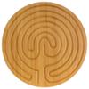 BambooMN 12.5" Dia Carbonized Brown Bamboo Finger Labyrinth for Meditation and Prayer, 7 Circuit Cretan Style, 1 Piece view 1