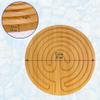 BambooMN 12.5" Dia Carbonized Brown Bamboo Finger Labyrinth for Meditation and Prayer, 7 Circuit Cretan Style, 1 Piece view 4