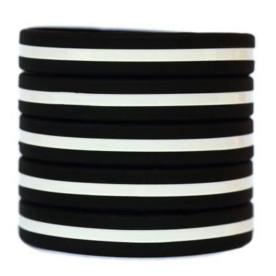 SayitBands 40 Adult and 60 Youth Thin White Line Wristbands