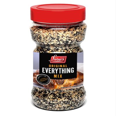 Liebers Everything Bagel Seasoning Everything Bagel Spice with Sesame Seeds, Dried Onion, Garlic, Salt Kosher Bagel Seasoning Ideal for Mini Bagels, 8.5oz Jar (8.5 oz pack of 1)