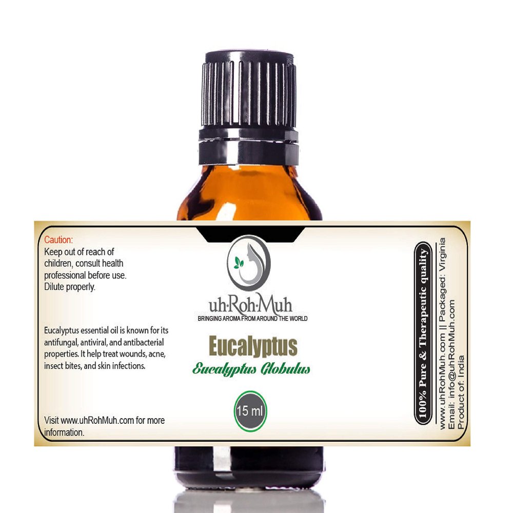 15 ml Eucalyptus Essential Oil with Euro Dropper