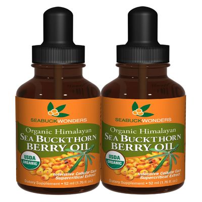 Seabuckwonders 2 Piece Berry Oil Dropper, 3.5 Ounce