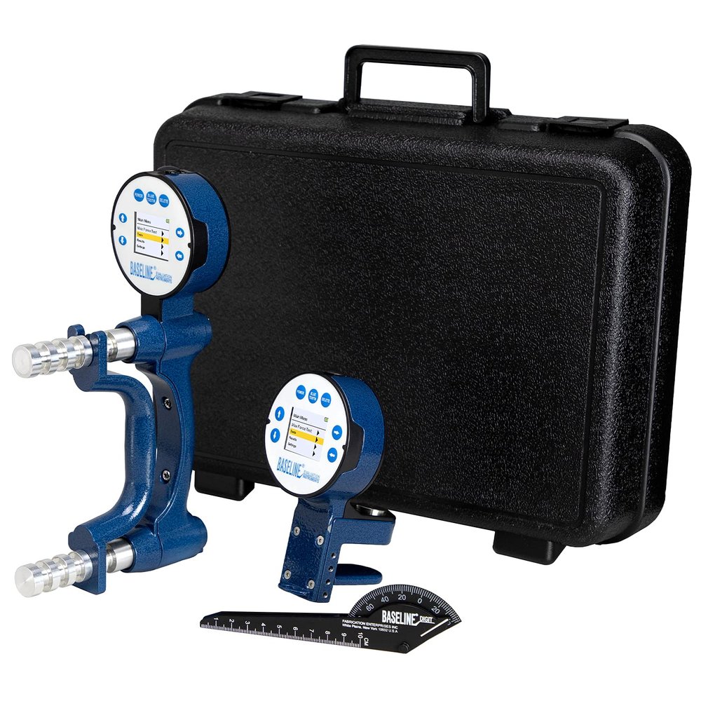 Baseline BIMS Digital 5-Position Grip and Pinch Dynamometer Set for Strength Testing and Evaluation Professional Hand Therapy, Physical Therapy, Athletic Training, Rehabilitation, Blue