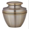 Brass Memorial Urn with Dark Silver Finish - 11"H x 7"W view 1