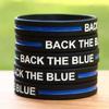 SayitBands 90 Adult and 10 Youth Back the Blue Thin Blue Line Wristbands view 2