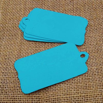 100 Pcs Rectangular Shape Tag Bonbonniere Wedding Favor Hang Tags Gift with Free Natural Jute Twine - Colours Available