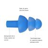Every Cares Silicone Swimming Earplugs for Adult, 6 Pairs, Comfortable, Waterproof, Ear Plugs for Swimming and Showering, with Case (Blue) view 3