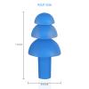Every Cares Silicone Swimming Earplugs for Adult, 6 Pairs, Comfortable, Waterproof, Ear Plugs for Swimming and Showering, with Case (Blue) view 4