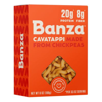 Banza Chickpea Pasta, Cavatappi - Gluten Free Healthy Pasta, High Protein, Lower Carb and Non-GMO - 8 Ounce (Pack of 6)