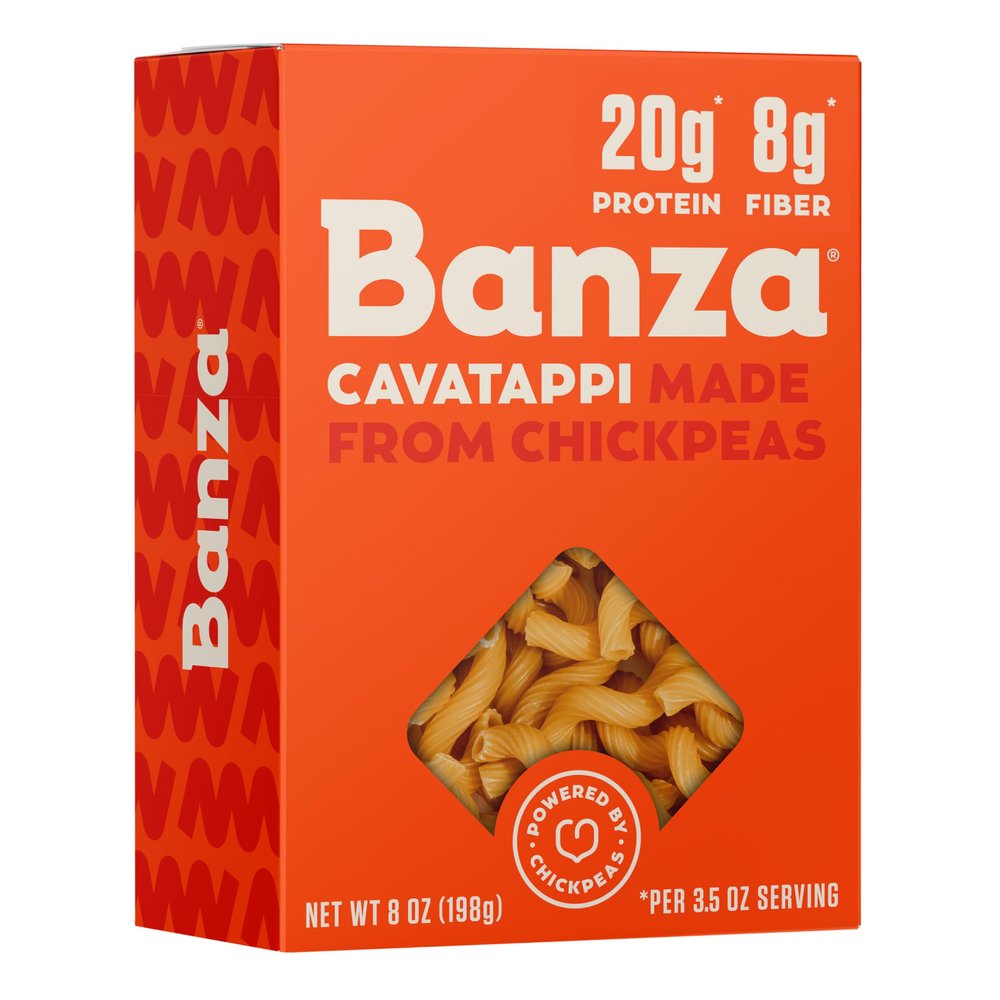 Banza Chickpea Pasta, Cavatappi - Gluten Free Healthy Pasta, High Protein, Lower Carb and Non-GMO - 8 Ounce (Pack of 6)
