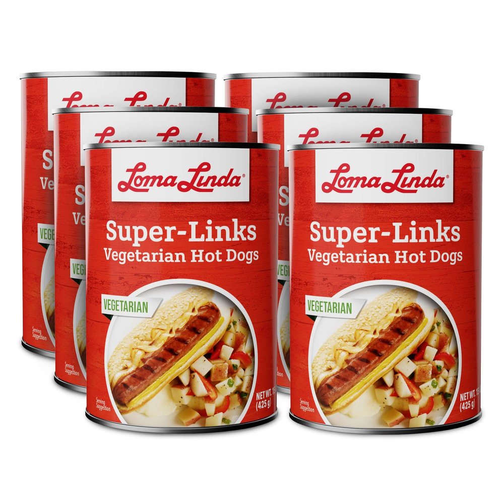 Loma Linda - Plant-Based Meat Substitute (15 oz) (Super-Links, 6 Pack)