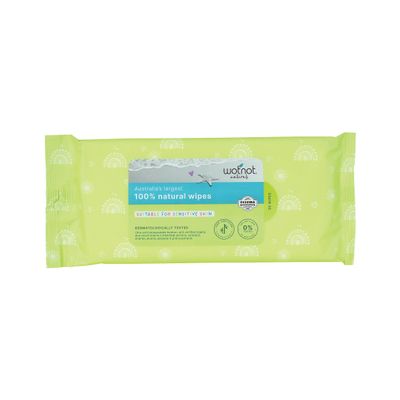 Wotnot - 100% Natural Baby Wipes, Travel Size Soft Pack 20 count (pack of 8)