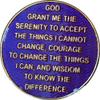 RecoveryChip 4 Year AA Medallion Reflex Purple Gold Plated Chip view 4