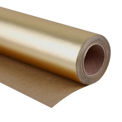 WRAPAHOLIC 30 Inch Gold Wrapping Paper Roll - Jumbo Roll Basic Texture Matte Gold for Birthday, Holiday, Wedding, Baby Shower Wrap - 30 inch x 16.5 feet