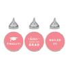 Andaz Press Chocolate Drop Labels Stickers Trio, Funny Graduation, Coral, 216-Pack, Fits Kisses Party Favors Graduation Stickers view 1