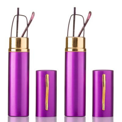 2 Packs Pocket Readers Ultra Compact Purple Reading Glasses in Case +2.75