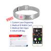 Divoti Custom Engraved Medical Alert ID Bracelet for Men & Women | 316L Stainless Steel Medical ID Jewelry | Pink Caduceus with Buckle Clasp Mesh Chain | Adjustable & Personalized Engraving view 4