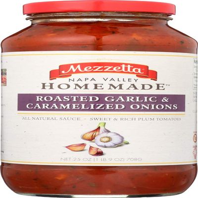 Mezzetta Napa Valley HomemadeT Pasta Sauce Roasted Garlic & Caramelized Onions -- 25 oz - 2PC