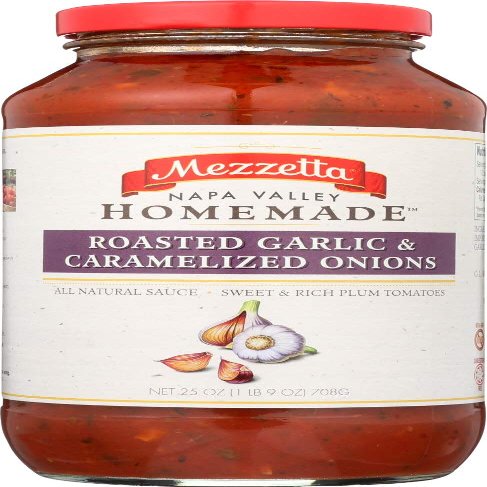 Mezzetta Napa Valley HomemadeT Pasta Sauce Roasted Garlic & Caramelized Onions -- 25 oz - 2PC