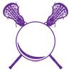 1/4 Sheet - Purple LaCrosse Birthday - Edible Cake/Cupcake Party Topper - D22476 view 1
