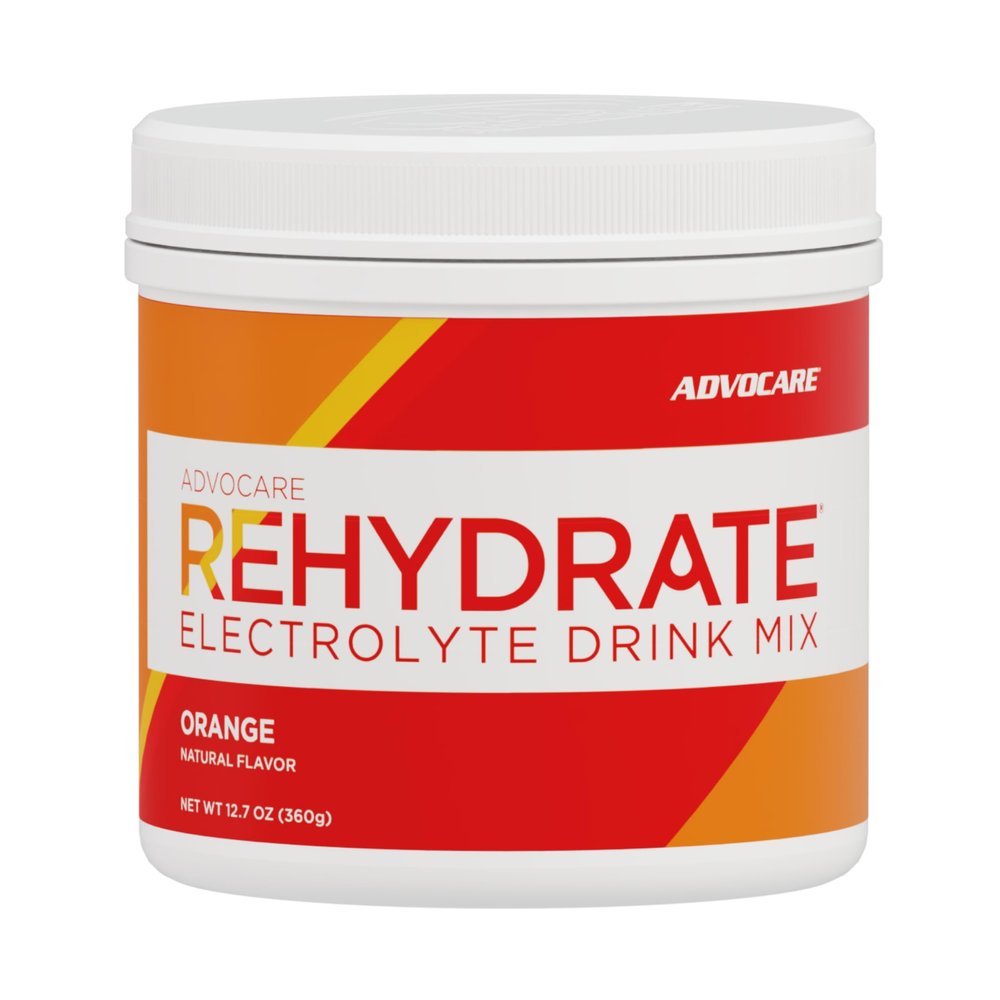 AdvoCare Rehydrate - Electrolyte Drink Mix - Includes Magnesium, Sodium, Potassium & Calcium - Antioxidant & Amino Acid Fortified - Supports Hydration & Recovery - Orange, 12.7 oz