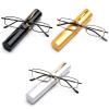 3 Packs Pocket Compact Aluminum Reading Glasses with Pen Clip - Spring Hinged, Portable, Light Weight - Men & Women - Slim Reading Glasses 2.0 view 2