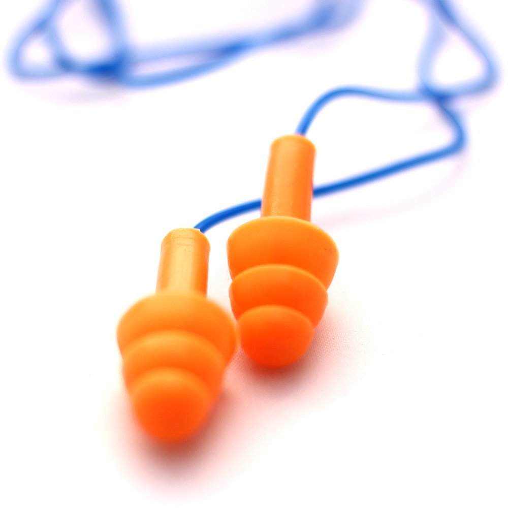 40 Foam Sillicone Ear Plugs Rocket Earplugs, 20 Pairs of Earmor Earplugs un / Corded (Orange, NRR23/SNR27bd)