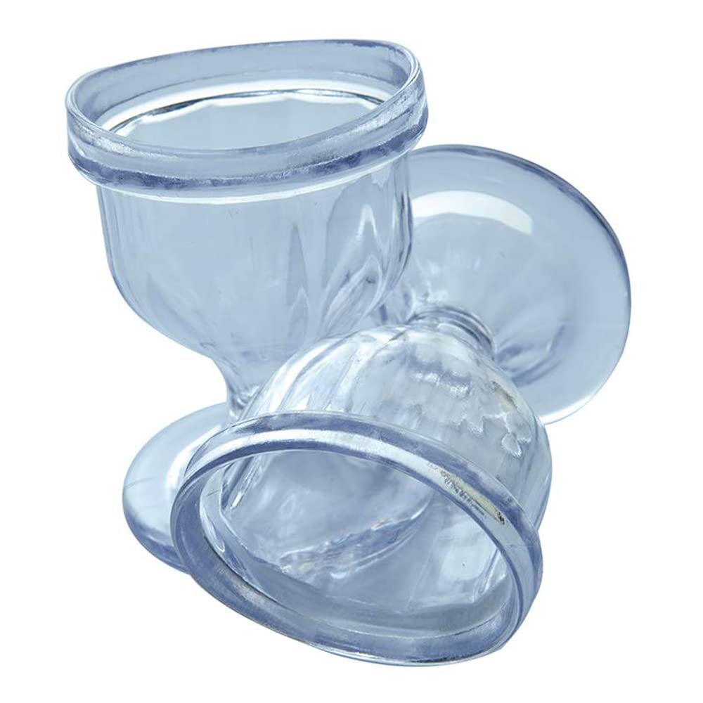 HealthAndYoga ChillEyes Transparent Eye Wash Cups for Effective Eye Cleansing - with Storage Container - Eye Shaped Rim, Snug Fit (2 Pcs.)