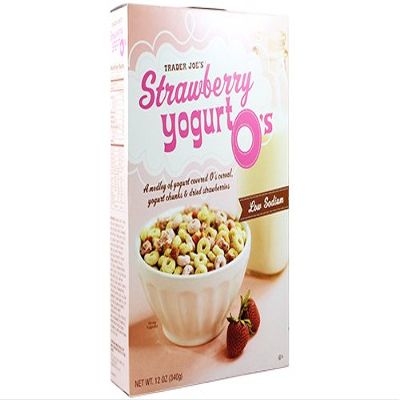 Trader Joe's - Strawberry Yogurt O's - Low Sodium Cereal - Net Wt. 12 Oz. (340g)