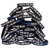 SayitBands 40 Adult and 60 Youth Back the Blue Thin Blue Line Wristbands view 1