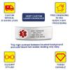 Divoti Custom Engraved Medical Alert ID Bracelet for Men & Women | 316L Stainless Steel Medical ID Jewelry | Red Caduceus with Buckle Clasp Mesh Chain | Adjustable & Personalized Engraving view 3