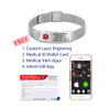 Divoti Custom Engraved Medical Alert ID Bracelet for Men & Women | 316L Stainless Steel Medical ID Jewelry | Red Caduceus with Buckle Clasp Mesh Chain | Adjustable & Personalized Engraving view 4