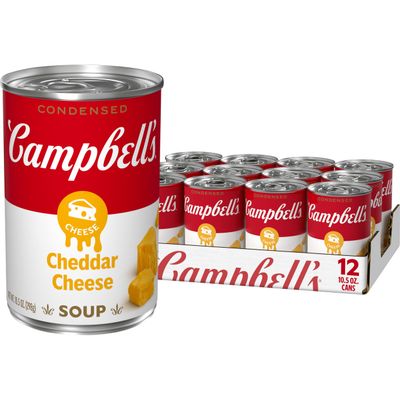 Campbell's Condensed Cheddar Cheese Soup, 10.5 oz. Can (12 Pack) (Packaging May Vary)