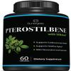 Premium Pterostilbene Supplement  Pterostilbene with Resveratrol & Quercetin  Supports Healthy Aging  Natural Source Pterostilbene 100mg per Serving  60 Capsules view 1