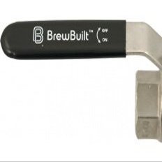 BrewBuilt Ball Valve - 1/2 in. Stainless Locking Full Port