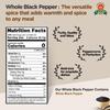 Laxmi Black Pepper Whole Peppercorns 200gm | Tellicherry Black Peppercorn | Premium quality and high value Peppercorns, black | Ethical sourced view 2