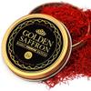 Golden Saffron, Finest Pure Premium All Red Saffron Threads, Grade A+ Super Negin, Non-GMO Verified. For Tea, Paella, Rice, Desserts, Golden Milk and Risotto (2.0 Grams) view 1