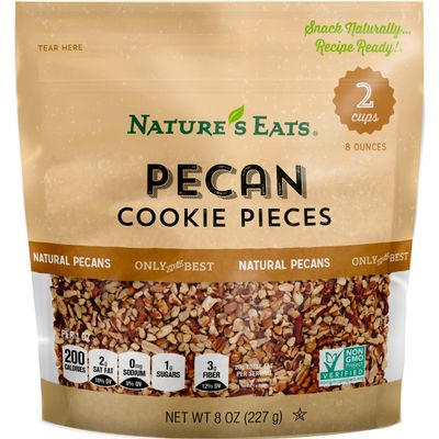 Nature's Eats Pecan Cookie Pieces, 8 Ounce