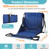 Patient Lift Transfer Belt from Bed to Wheelchair Stair Transfer Emergency Evacuation Chair Pad Safety Medical Lifting Sling Slide Board Transferring for Elderly, Disabled, Adults (Blue - 4 Handles) view 3