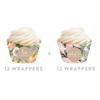 Andaz Press Peach Coral Kraft Brown Rustic Floral Garden Party Wedding Collection, Cupcake Wrappers, 20-Pack view 2