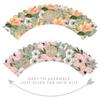 Andaz Press Peach Coral Kraft Brown Rustic Floral Garden Party Wedding Collection, Cupcake Wrappers, 20-Pack view 3