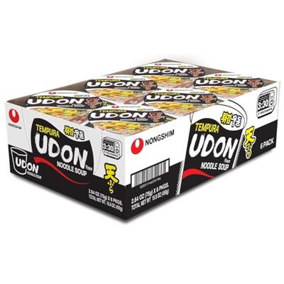 (Pack of 6) Nongshim Tempura Udon Cup Noodle Soup 2.64 OZ
