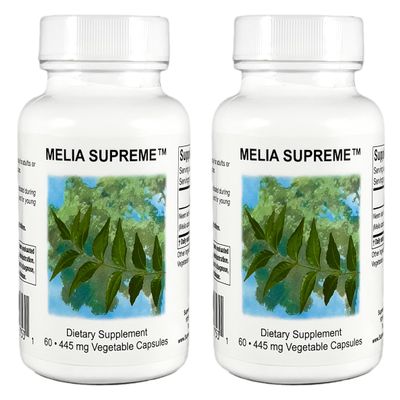 Supreme Nutrition Melia Supreme, 60 Pure Powdered Neem Leaf Vegetarian Capsules (Pack of 2)
