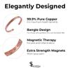 Smarter LifeStyle Elegant Copper Magnetic Bracelets (2 Pack) for Women and Men, Copper Jewelry view 2
